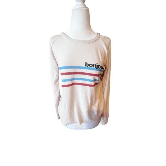 NWT Chaser bonjour cozy knit long sleeve Raglan with cut out shoulder size small - Picture 1 of 7